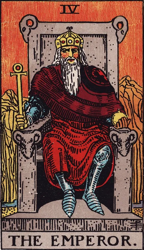 The Emperor tarot card from the Rider-Waite-Smith deck