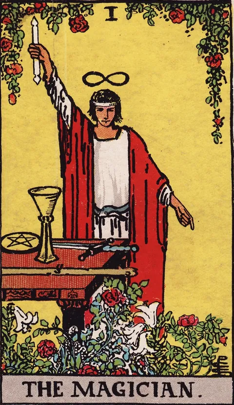 The Magician tarot card from the Rider-Waite-Smith deck